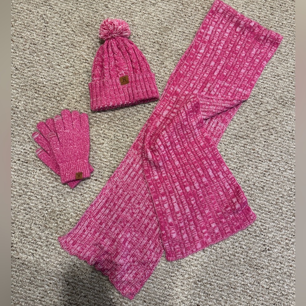 BRAND NEW Hot Pink Winter Set